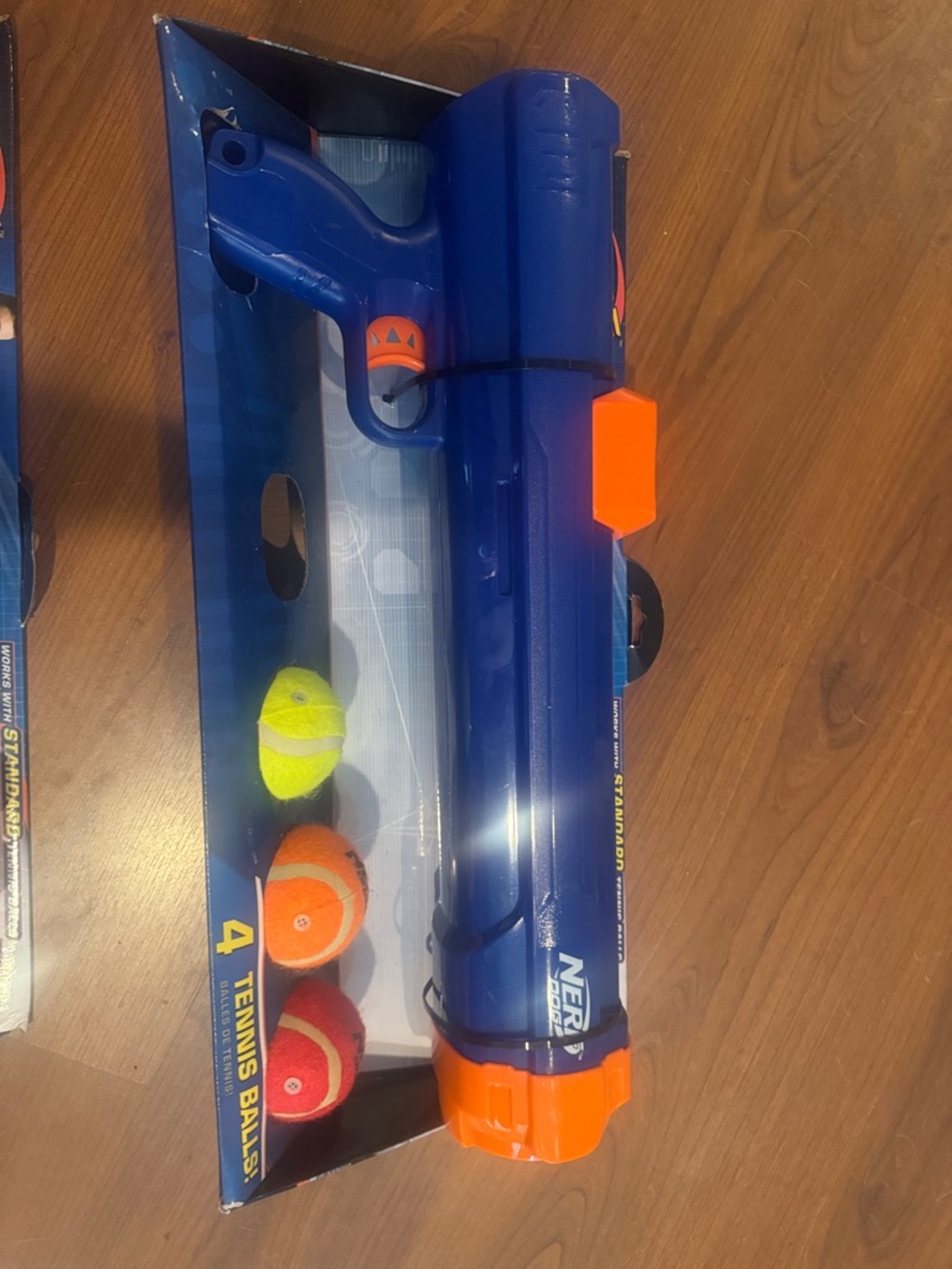 Nerf Blue & Orange Dog Tennis Ball Launcher with Neon Balls